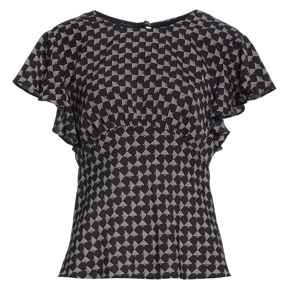 🆕SALE Joie Ansell Flutter Sleeve Geometric Blouse - Picture 4 of 7